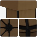 vidaXL Abri de jardin 6 x 3 m Taupe Polyester et Acier 190 gsm