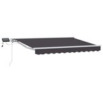 vidaXL Cadre de store manuel avec LEDs Blanc et anthracite 3 x 2 5 m