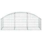 vidaXL Panier de gabions arqué 150x50x40/60 cm Fer galvanisé