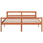 vidaXL Cadre de lit avec stockage 2 Pièces Cire marron Bois de Pin Massif