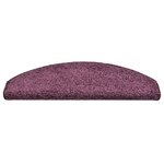 vidaXL Tapis de marches d'escalier 15 Pièces Violet foncé 65x21x4 cm