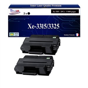 T3AZUR -2x Toners compatibles avec Xerox WorkCentre 3315  3325 (106R02311/106R02313/106R02309) - Noir