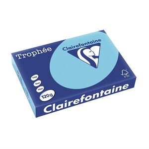 Ramette 250 Feuilles Papier 120g A4 210x297 mm Bleu alizé TROPHÉE