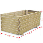 vidaXL Lit surélevé rectangulaire 100x50x40 cm bois