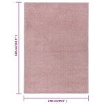 vidaXL Tapis à poils courts 240x340 cm Rose