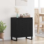 vidaXL Buffet Chêne noir 60 x 35 x 70 cm Bois d'ingénierie