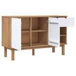vidaXL Buffet OTTA Marron et blanc 114x43x73 5 cm Bois massif pin