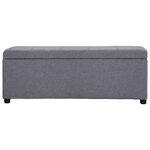Banc banquette avec compartiment de rangement 116 cm gris clair polyester 02_0010878