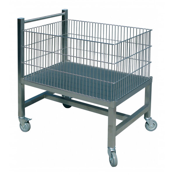 Chariot porte viande inox 304 4 roues chape - l2g -  - inox900 600x1000mm