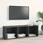 vidaXL Bibliothèque/Meuble TV Gris brillant Bois d’ingénierie