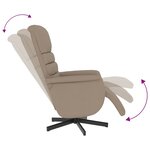 vidaXL Fauteuil inclinable avec repose-pieds cappuccino similicuir