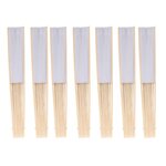 7 éventails en papier à customiser 21 cm