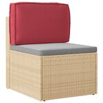 vidaXL Coussin pour dossier de palette Bordeaux 60 x 40 x 12 cm