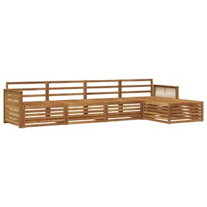 vidaXL Ensemble de canapés d'extérieur 5 pc Naturel