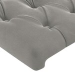 vidaXL Tête de lit à LED Gris clair 163x16x78/88 cm Velours