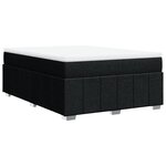 vidaXL Sommier à lattes de lit avec matelas Noir 160x200 cm Tissu