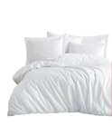 Parure de lit blanche unie 260 x 240 cm