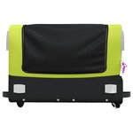 vidaXL Remorque de vélo noir et vert 45 kg fer