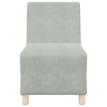 vidaXL Unité de Sofa Modulaire Sans Accoudoirs 3 Pièces Gris clair