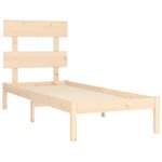 vidaXL Cadre de lit sans matelas 75x190 cm bois massif