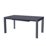 Table de jardin extensible cuba gris aluminium 160/240 x 90 x 75 cm