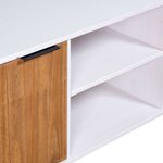 vidaXL Meuble TV New York blanc et naturel bois de pin massif