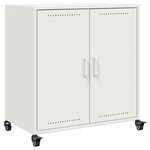 vidaXL Buffet blanc 68 5x39x72 cm acier laminé à froid