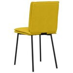 vidaXL Chaises à manger lot de 6 jaune velours