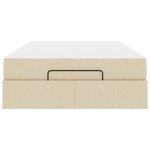 vidaXL Cadre de lit avec matelas avec matelas 2 Pièces Crème tissu