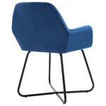 vidaXL Chaises à manger lot de 6 bleu velours