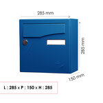Boîte aux lettres Préface compact bleu gentiane brillant 5010b
