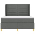 vidaXL Lit à ressorts avec matelas gris foncé 90x190 cm Gris foncé