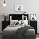 vidaXL Buffets 2 Pièces noir 30x30x70 cm bois d'ingénierie