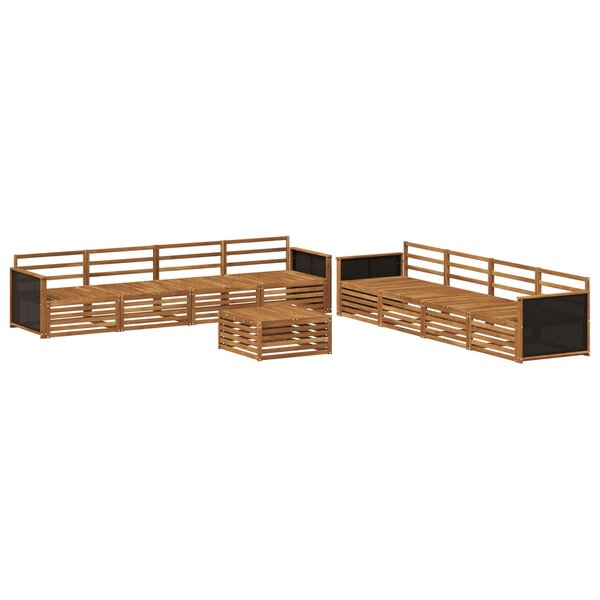 vidaXL Ensemble de canapés d'extérieur 9 pc Naturel