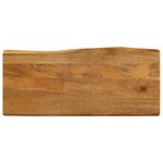 vidaXL Dessus de table 80x40x2 5 cm bord vivant bois massif manguier
