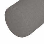 vidaXL Coussins d'accent 2 Pièces Taupe Ø 25 x 70 cm tissu