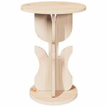 vidaXL Table basse Naturel 39 5 x 39 5 x 53 5 cm Bois massif en pin