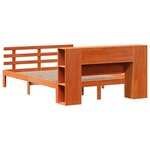 vidaXL Lit bibliothèque sans matelas cire marron 120x200 cm pin massif
