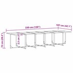 vidaXL Ensemble de salle à manger pour jardin 13 Pièces Noir Acier
