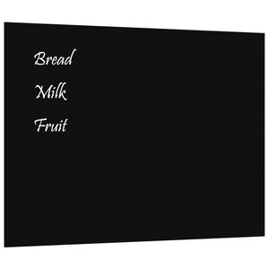vidaXL Tableau noir magnétique mural noir 80x60 cm verre trempé