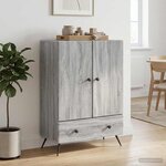 vidaXL Buffet Sonoma gris 66 x 34 5 x 95 cm Bois d'ingénierie