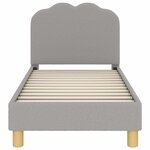 vidaXL Cadre de lit pour tout-petit avec tête de lit Gris clair Bouclé