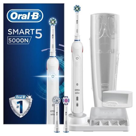Oral-b smart 5 5000n brosse a dents électrique par braun - blanc
