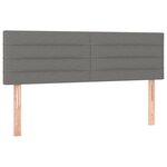 vidaXL Sommier à lattes de lit avec matelas Gris foncé 140x190cm Tissu