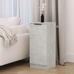 vidaXL Buffet Gris béton 30x30x70 cm Bois d'ingénierie