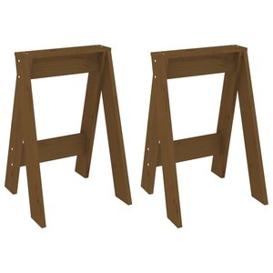 vidaXL Tabourets lot de 2 marron miel 40x40x60 cm bois massif de pin
