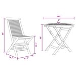 vidaXL Set de salle à manger de jardin 2 Pièces Marron