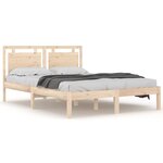 vidaXL Cadre de lit sans matelas 120x190 cm bois massif