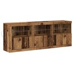 vidaXL Buffet LED Bois Ancien 181 x 37 x 67 cm Bois d'ingénierie