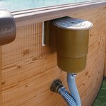 Piscine ronde hors sol 3.75mx1.20 décoré bois avec renforts